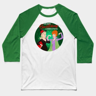 Merry Bewitching Christmas Baseball T-Shirt